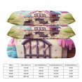 Cartoon Birthday Cake Bedding Sets Twin Duvet Cover 3 Piece Cute Bed