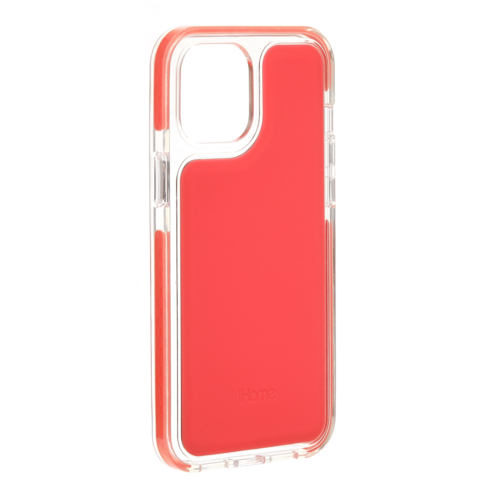 iHome iPhone 2021 6.7" Pro Max Phone Case: Premium Silicone, Lightweight, Ultra Slim, Shock Absorbent Velo Protective Case- Wireless Charging Compatible- Coral