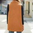 thumbnail image 5 of Odeerbi Womens Soft Fleece Vest Sleeveless Winter Coat Casual Solid Color Plush Warm Vest Coat Brown, 5 of 9