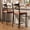Brown 22" Seat Height, variant on Bar Stools Set of 4, Kitchen Barstools with Footrest and Back, PU Leather Counter Height Bar Stools with Footrest, Bar Charis with Back Support for Kitchen Island, Apartment, Counter Bar