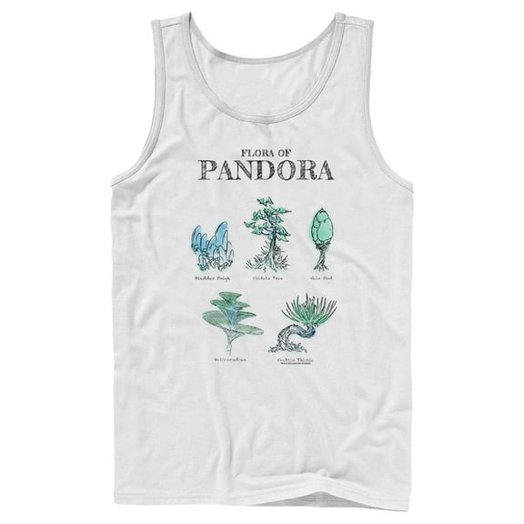Men's Avatar Flora of Pandora Sketches Tank Top White Medium