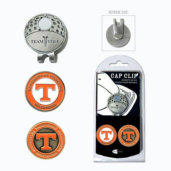Team Golf NCAA Tennessee Cap Clip With 2 Golf Ball Markers