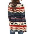 thumbnail image 4 of Colorful Ladies Skeleton Print Loose Fit Long Outerwear for Women Spandex Happy Vacation Christmas Halloween Lounge Cardigan Winter Fall Outfits 2025 Clothing L, 4 of 6