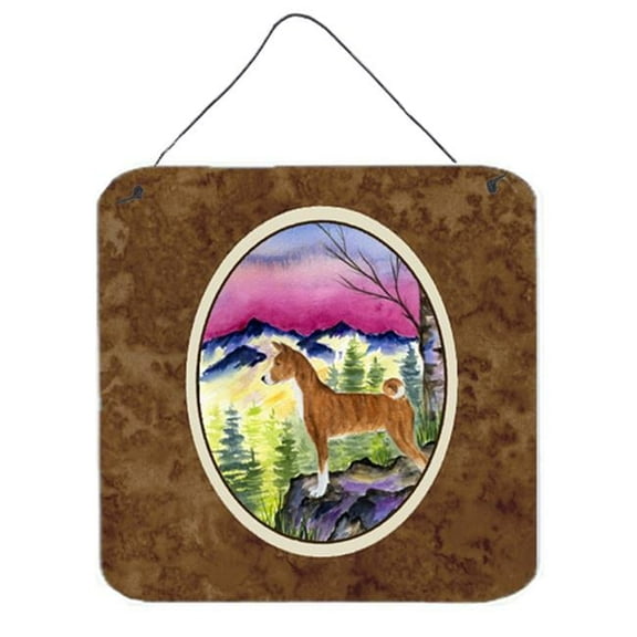 6 In. Basenji Aluminium Metal Wall Or Door Hanging Prints