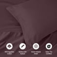 thumbnail image 3 of Superior 1000 Thread Count Egyptian Cotton Pillowcases Soft Breathable Set of 2, Plum, King, 3 of 5