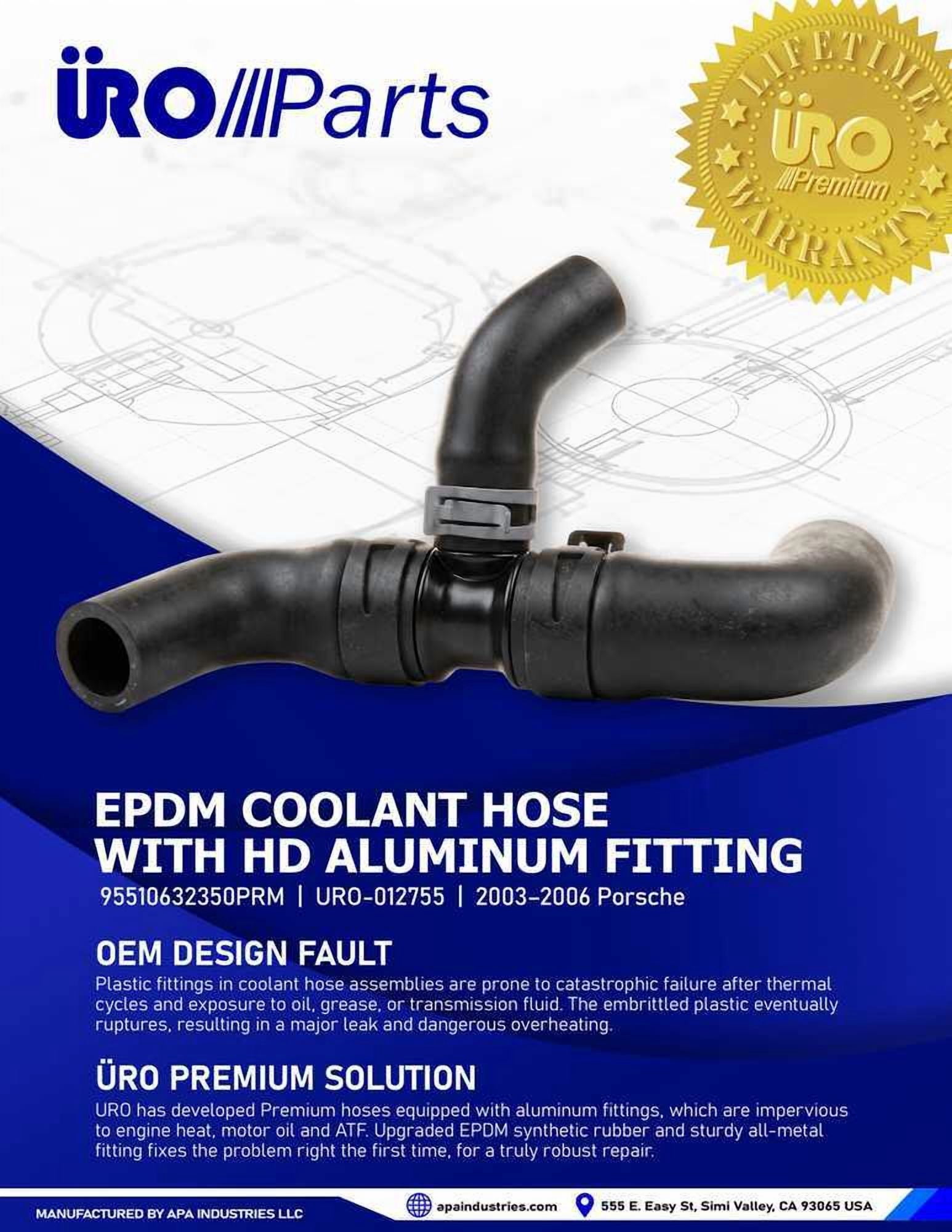 URO Parts URO-012755 Alloy Aluminum T-Fitting, EPDM Synthetic Rubber