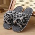 thumbnail image 6 of EKVAHL Women's Fuzzy Open-Toe House Slippers with Memory Foam - Leopard Print Cheetah Plush Cozy Cute Slipper Indoor/Outdoor Soft Slip On Slides Gifts for Women Mom Her Ladies, 6 of 6