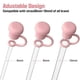 thumbnail image 2 of Adjustable Straw Cover Diameter 6mm-10mm ,Dishwasher Safe Clear Suction Straw Dust Plug, 2 of 5
