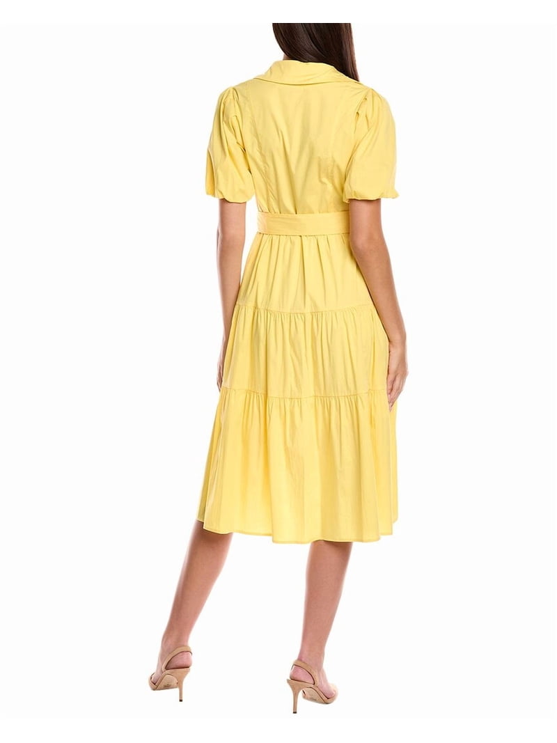 knee length dresses for ladies T-Tahari Smocked Sleeveless Midi Dress – Elie Tahari main image 0