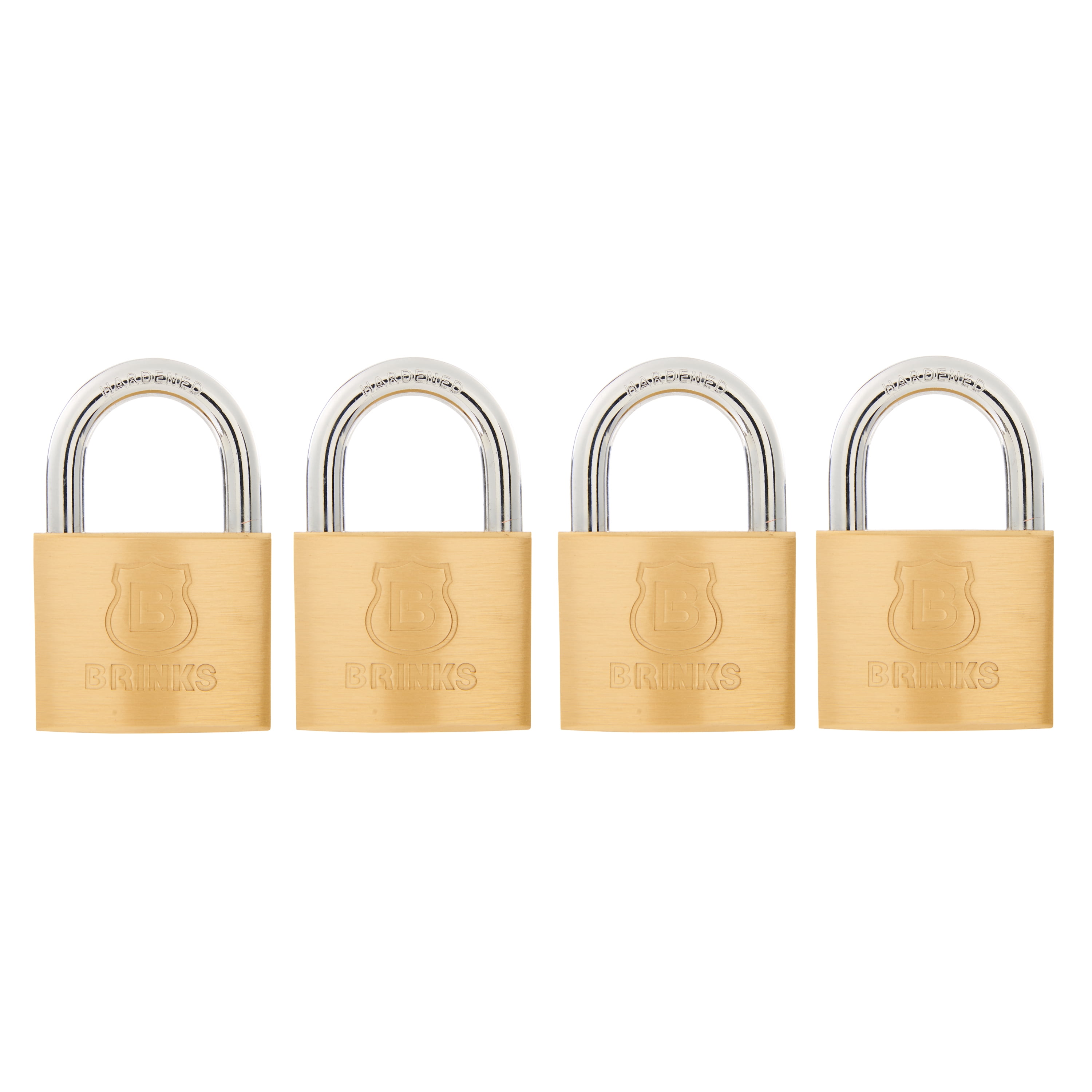 4-Pack Brinks 171-20471 Solid Brass Keyed Lock 22Mm 