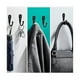 thumbnail image 4 of Perchero Retro Sailing Gancho De Pared De Metal Negro Individual Atornillable Montado En La Pared, 4 of 5