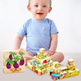 thumbnail image 1 of Bloques de Madera Ganfancp Puzzles Niños Pequeños 9 Piezas de Puzzle Tridimensionales, 1 of 7