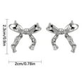thumbnail image 2 of Fiudx Pendientes En Oro, Alegría En Aleación En Forma de Lazo, Ligeros y Uso Diario, Ideales Como Regalo de Moda, para San Valentín o El Día de La Madre, Accesorio de Moda para Mujer, Incluye Una Bon, 2 of 5