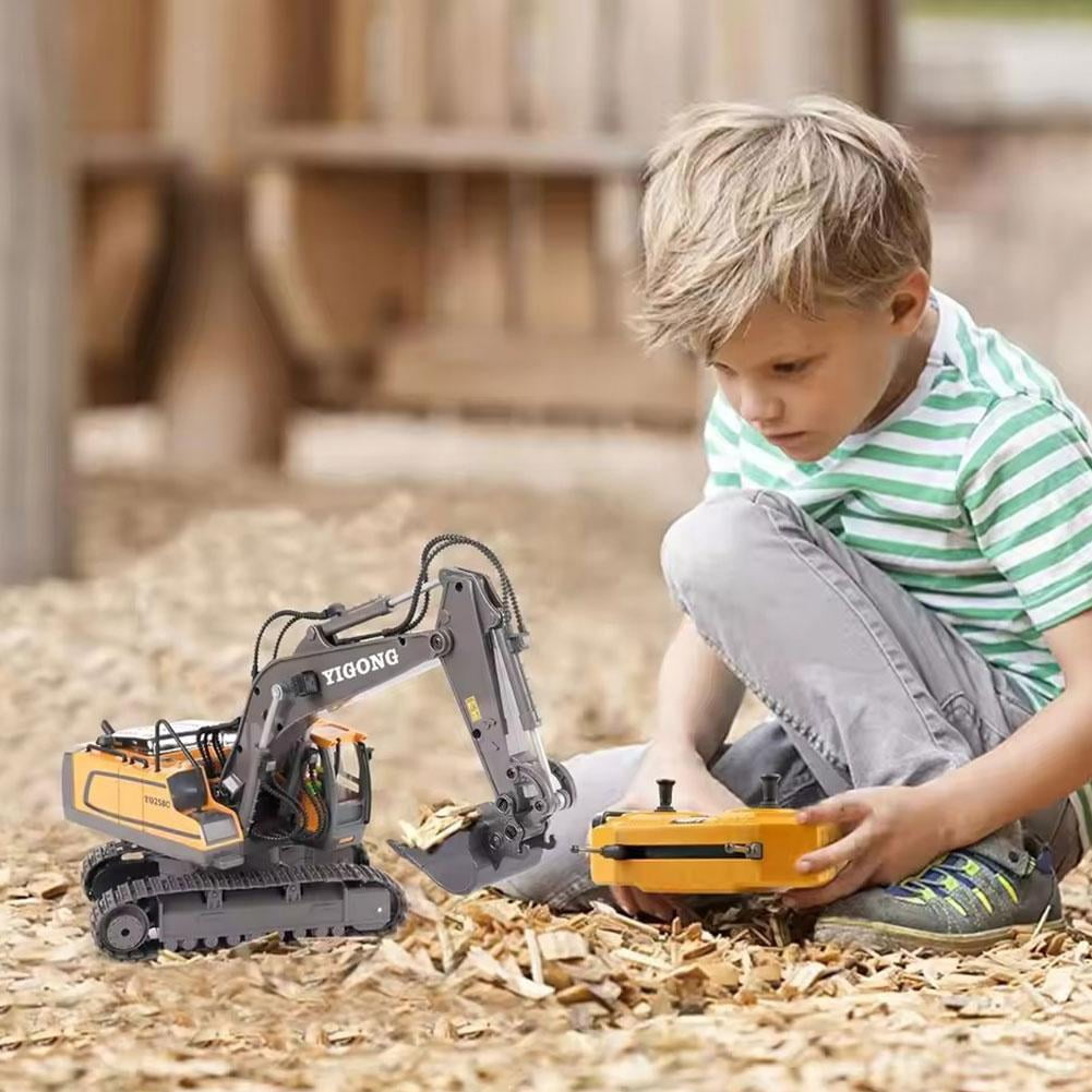 Rc Excavator 2.4g Remote Excavator Dump Truck Toy Rc Alloy Vehicle Construction Simulation Professional Model W9b7 Car