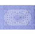 thumbnail image 1 of Ahgly Company Machine Washable Indoor Rectangle Persian Blue Traditional Area Rugs, 3' x 5', 1 of 4