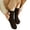 Coffee, variant on Socks For Women Thick Wool Solid Color Mid Calf Fleece Lined Extra Thick Proof For Outdoor Wear To Keep Warm Black