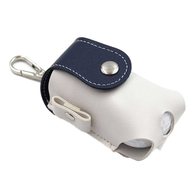 Advancent Bolsa de almacenamiento de pelotas de golf, bolsa portátil de cuero PU para interiores y exteriores, jardín, golf, deportes, bolsillo Golf