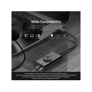 Orico USB Sound Card USB Audio Splitter External Sound Card with Volume Control USB to 3.5mm Jack Audio Adapter for Pc, Laptop, Desktop, Headset, Switch and More, Plug & Play No Drivers Needed