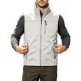 thumbnail image 6 of WRKEKC Softshell Vest for Men Stand Collar Zip-Up Multi Pocket Windproof Sleeveless Outerwear for Hiking and Daily Outfits, 6 of 9