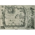 thumbnail image 2 of Vintage Maps 32x24 White Modern Wood Framed Museum Art Print Titled - Antique Map of Jerusalem, 2 of 4