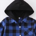 thumbnail image 6 of YIWULA Boy Button Down Shirt Kid Flannel Shirt Toddler Buffalo Plaid Shirt Boys Long Sleeve Father Son Shirt(18-24 Months,Blue), 6 of 7