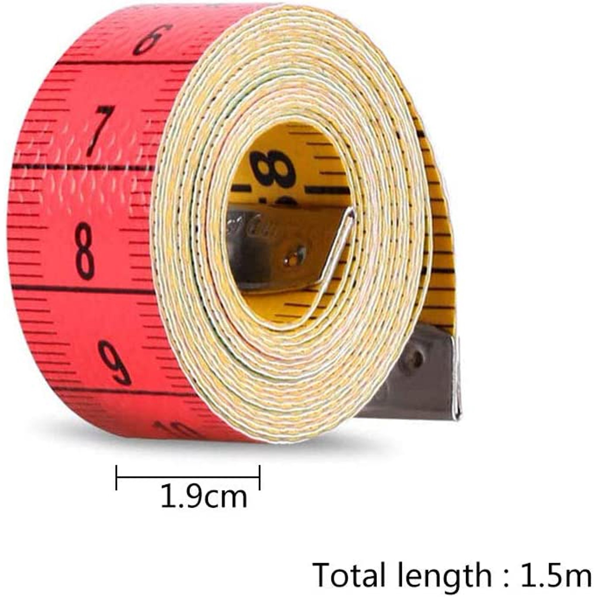3 Mètres à Ruban Double Face Pour Couture - 1,5 M, Pouces/cm, Bouton Pression, Souple