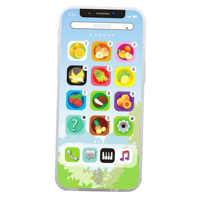 bedienty Educational Toy Gift Kids Simulator Music Cell Phone for Developmental Learning Light LED blue 12.5 x 6 x 0.8cm 1Set