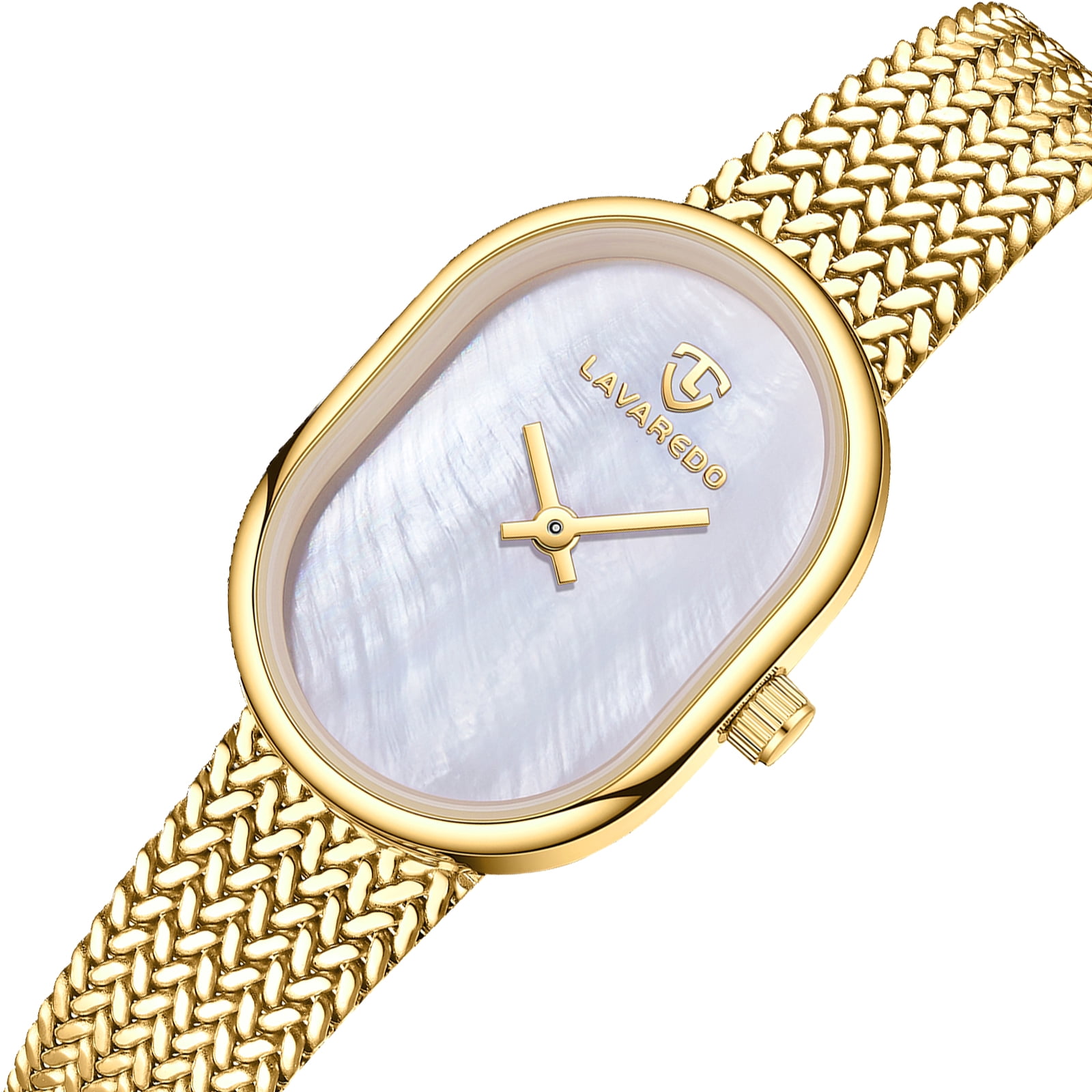 Elegant Watches for Women Oval Minimalist Dial Stainless Steel Band Woman Watch,3ATM Water Resistant, Perfect Gift for Women