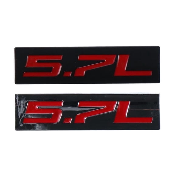 2Pcs 5.7L Logo Car Emblem Badge 3D Metal 5.7L Badge Decals Universal Auto Door Fender Sticker Bumper Trunk Auto Emblem Decorations Car Accessories
