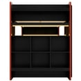 thumbnail image 6 of Harper & Bright Designs Full Size Gaming Loft Bed with Desk and Storage Shelves, Full Wood Bunk Bed Frame with LED Light and Charging Station, Black, 6 of 7