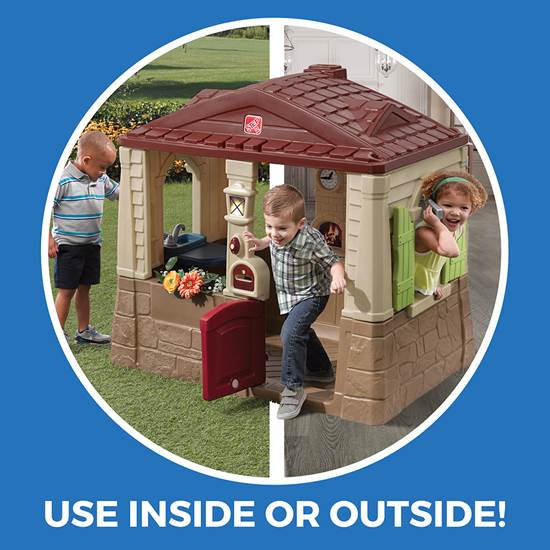 Step2 Neat & Tidy Cottage II Brown Playhouse Plastic Kids Outdoor Toy - image 4 of 9