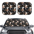 thumbnail image 2 of Windshield Sun Shade, Lilies Flowers Colorful Butterfly Foldable Car Sun Shade Windshield For Front, 2 Pieces, 2 of 4