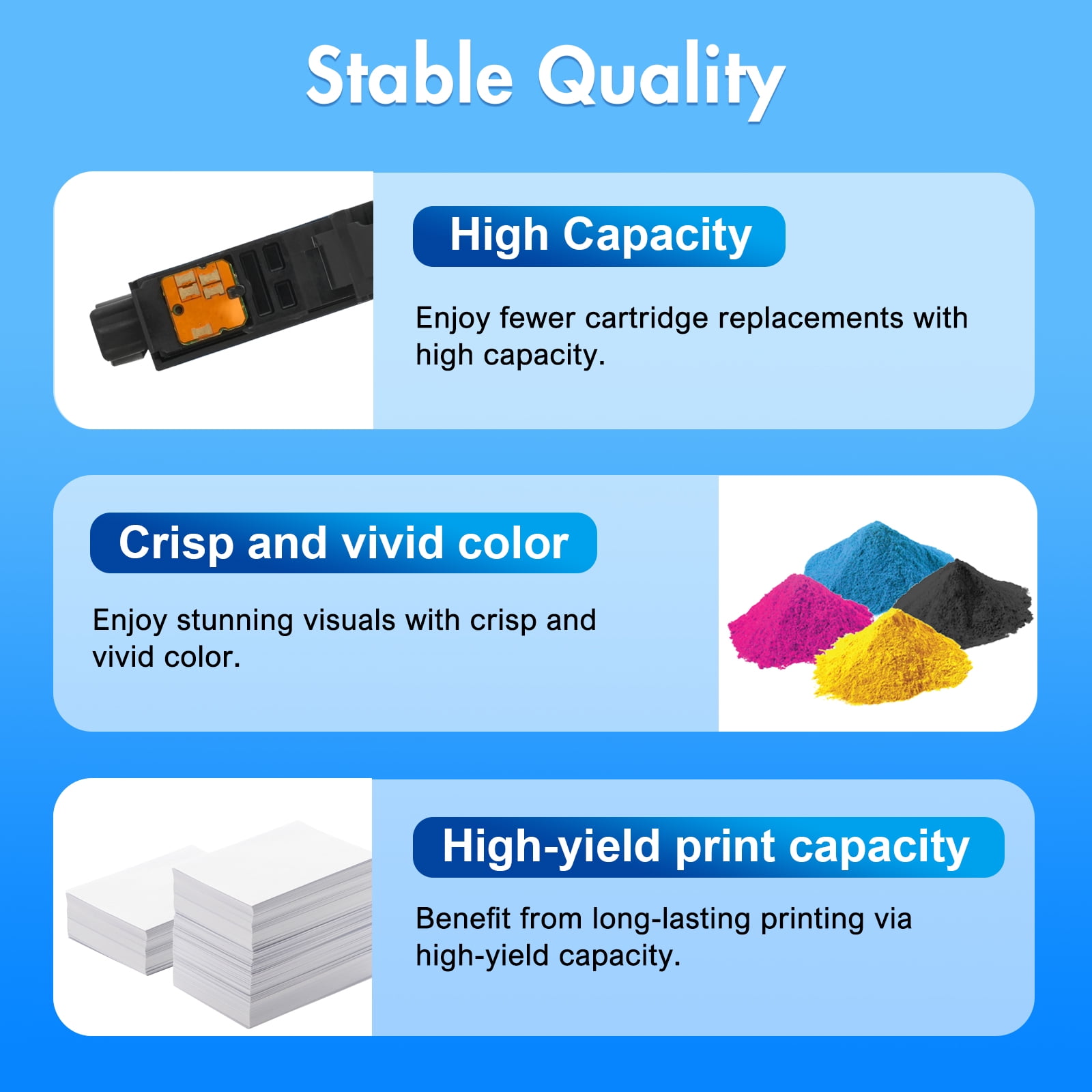 4 Pack 822 XL Ink Cartridges Compatible for Epson 822XL 822 Printer Ink Combo Pack for WorkForce Pro WF-3820 WF-4820 WF-4830 WF-4833 WF-4834 WF-3823 (Black, Cyan, Magenta, Yellow)