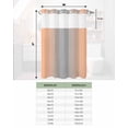 thumbnail image 6 of No Hook Shower Curtain with Snap in Liner, Ombre Abstract Gradient Coral Pink and Gray Hotel Shower Curtains for Bathroom, Washable Shower Curtain Liner Set with Mesh Top Window, 66"x72", 6 of 6