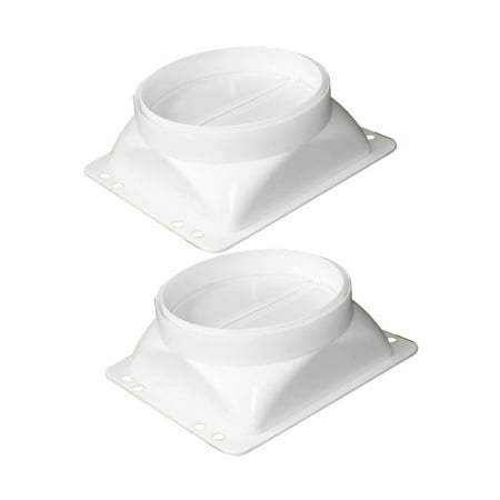 

simhoa 2 Pieces Duct Connector Flange Air Ventilation Adapter Fittings Dryer Vent Adapter for Kitchen Connecting Exhaust Outlet Wall 210mmx185mmx73mm