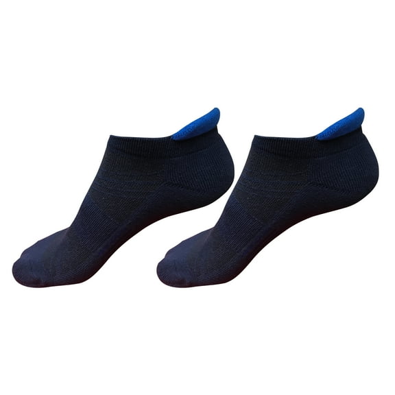 B&Q 2 Pairs Mens Athletic Cotton No Show Low Cut Ankle Breathable Casual Socks with Cushioned Tab for Sports Running Jogging Cycling