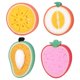 thumbnail image 1 of Esponja de baño NQ de frutas variadas 4 piezas, 1 of 3