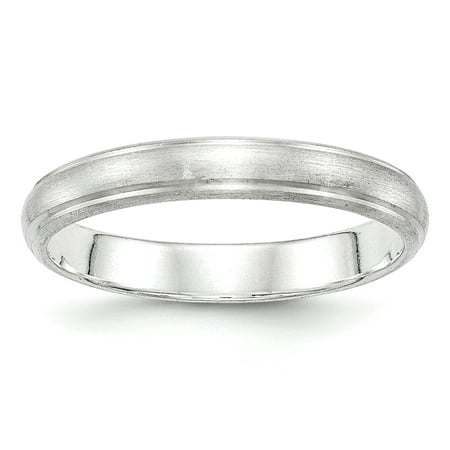 Sterling Silver 4mm Satin Finish Band (Best Finish For Diamond Willow)