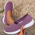 thumbnail image 5 of IEMIEMIEM Womens Orthopedic Shoes Arch Support Non Slip Slip on Golf Shoes Breathable Knitted Mesh Stretch Business Casual Shoes Comfortable 2026 Orthopedic Shoes Purple 5.5 Wide, 5 of 9