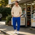 thumbnail image 5 of Jogger Sweatpants For Men Adjustable Elastic Waistband Ribbed Ankle Cuff Pants Soft Knit Casual Sweat Trousers, 5 of 7
