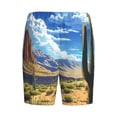thumbnail image 2 of Lsque Western Desert Cactus Mens Sleep Pajama Shorts,Short Pajama Pants, Cotton Ultra-Soft Knit-Large, 2 of 9