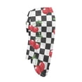 thumbnail image 6 of Uourmeti Womens Black and White Plaid Cherries Blouse Sarong Coverups Sheer Bikini Tie Side Wraps See Through Beach Pareos, 6 of 7