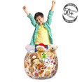 thumbnail image 3 of Owl Storage Toy Bag Chair, Sixties Inspired Color Scheme Psychedelic Abstract Birds and Flowers Multicolored Image, Stuffed Animal Organizer Washable Bag, Small Size, Multicolor, by Ambesonne, 3 of 3