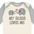 thumbnail image 4 of Inktastic My Busia Loves Me Childs Boys or Girls Long Sleeve Baby Bodysuit, 4 of 5