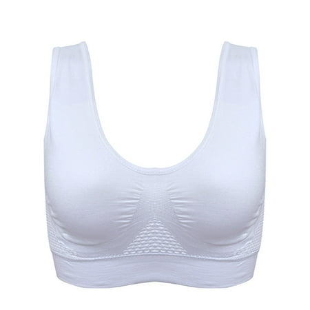 

BIZIZA Bras for Women Deep V Wireless Push Up Convertible Sexy Everyday Tops White s
