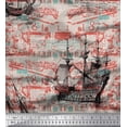 thumbnail image 1 of Soimoi Cotton Poplin Fabric Ship Ocean Print Fabric by The Yard 42 Inch Wide, 1 of 1