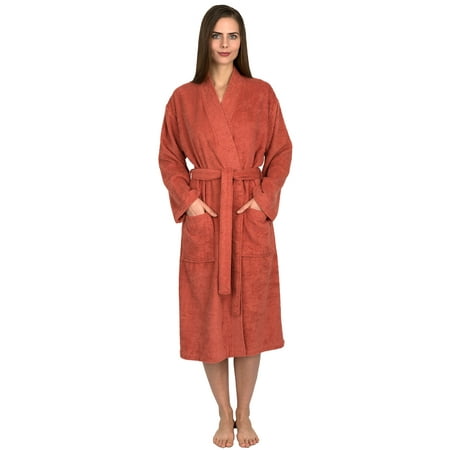 

TowelSelections Women s Robe Turkish Cotton Soft Terry Kimono Bathrobe Small/Medium Ginger Spice