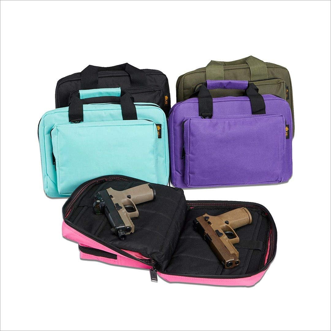 US PeaceKeeper Mini Range Pistol Case Robin's Egg Blue 12.75" P21102 600 Denier Polyester