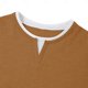 thumbnail image 4 of pstuiky camisetas de hombre Camiseta de hombre falsa de dos piezas de doble capa de moda empalmada de manga larga camisa base de hombre de manga larga con cuello en V Top/camiseta de hombre, 4 of 4