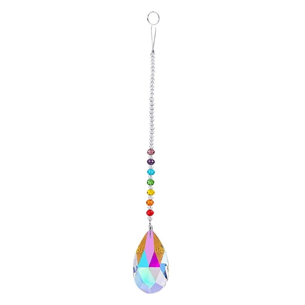 Colgante de cristal con prisma para ventanas, hogar, coche, árbol, decoración, Navidad, niños C
